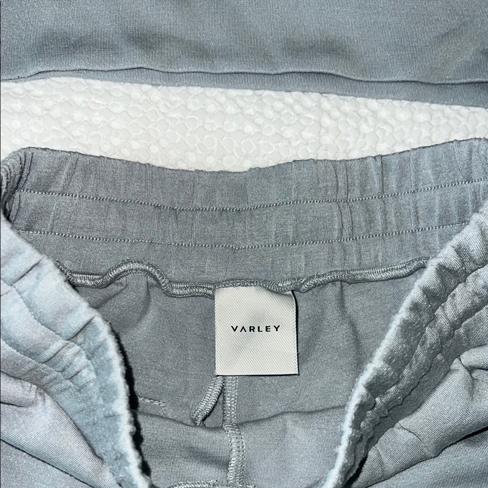 Varley Light Blue Short Sleeve Zip Polo and Shorts Set - Picture 6 of 14
